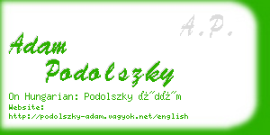 adam podolszky business card